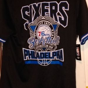 Black 76ers mesh T Shirt Size  XLNew with Tags